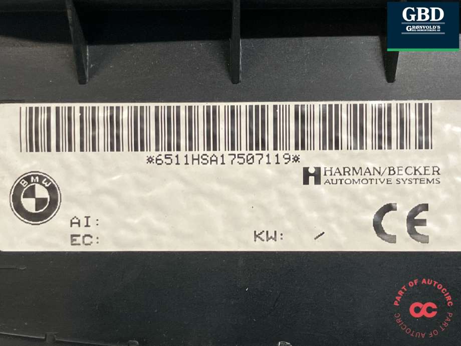 Bilstereo navigasjon skjerm til BMW 7-Serie 2000-2008 (E65/E66/E67/E88) (E65/E66/E67/E88) (65 82 6 929 507|65 82 6 921 526|)