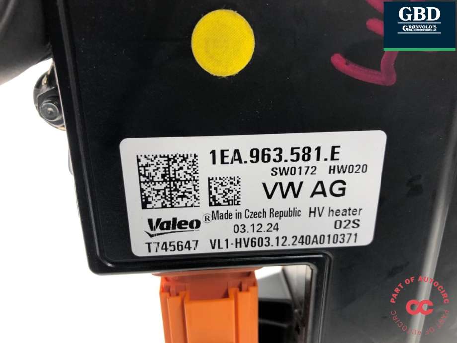 Varmeapparat PTC-heater til Škoda Elroq 2025-->>  (1EA 963 221 H|)