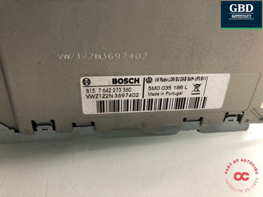 VW Transporter / Caravelle, 2009-2015 (T5, Fase 2) (5M0 057 186 L|5M0 057 186 LX)