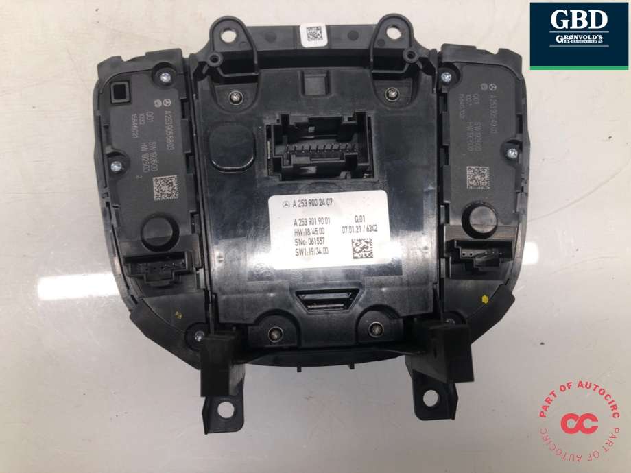 Bilstereo navigasjon betjeningspanel til Mercedes GLC 2015-2022 (X253) (X253) (A 253 900 00 08|A 253 900 24 07|A 253 905 49 03 | A 253 905 58 03)