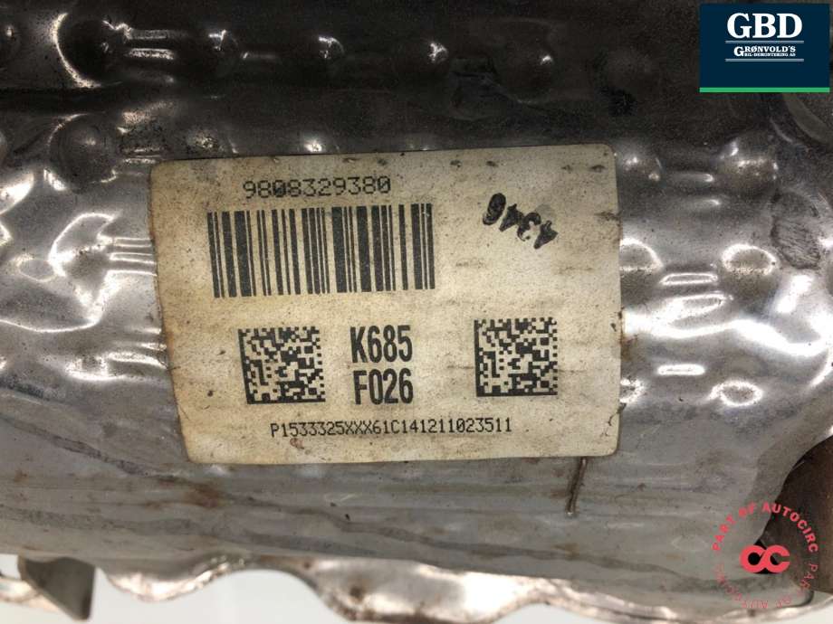 Partikkelfilter til Peugeot 2008 2013-2019 (Type I)  (98 034 218 80|16 611 432 80 | 16 611 433 80 | 16 611 435 80|16 910 776 80 | 16 095 327 80 | 16 910 776 80)