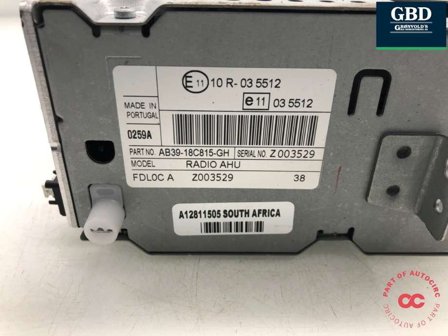 Bilstereo til Ford Ranger / Ranger Raptor 2015-2022  (1945577|AB39-18C815-GH|AB39-18C815-VA)