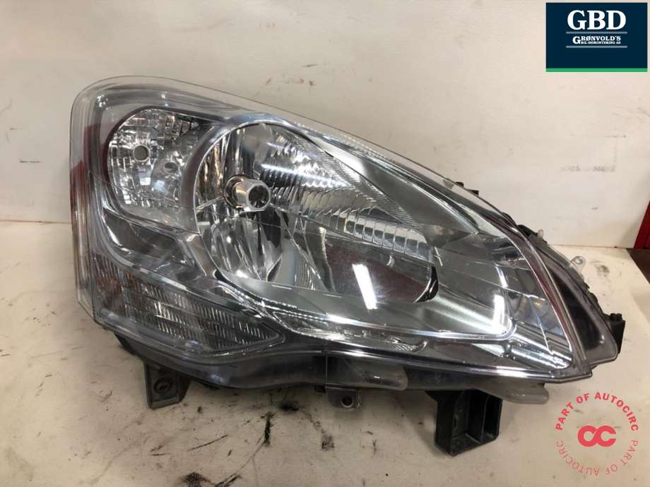 Frontlykt høyre halogen til Citroën Berlingo, 2015-2019 (Type II, Fase 2) (6206 K6)