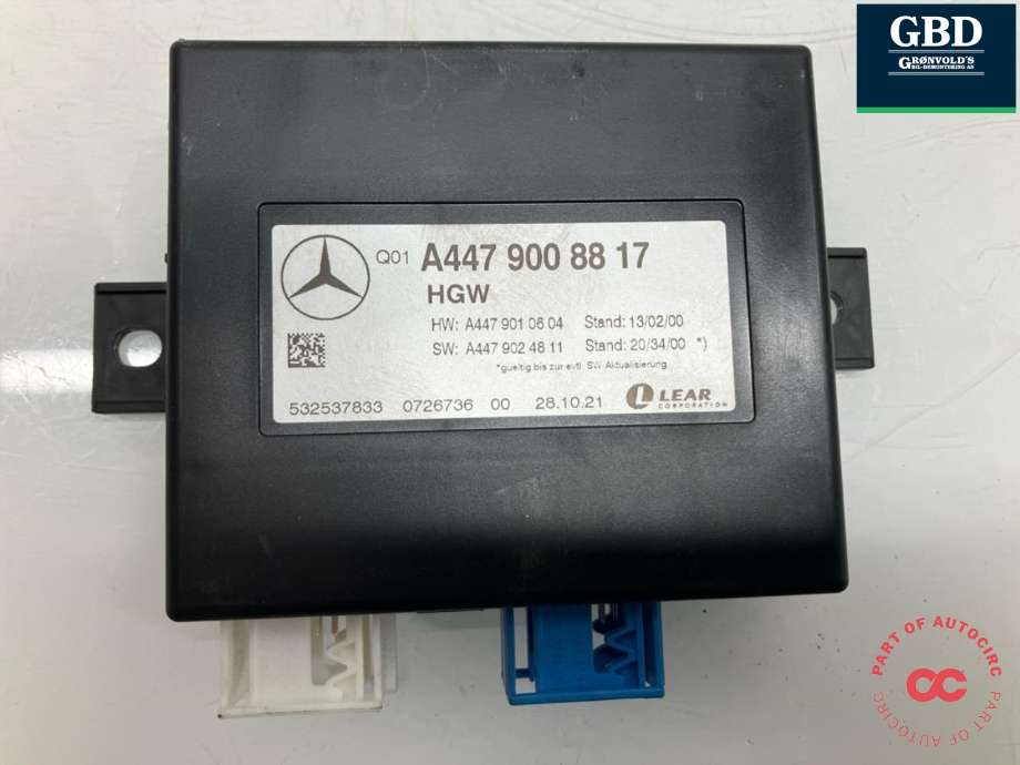 Styreenhet diverse til Mercedes EQV, 2020-->> (W447) (W447) (LEAR|A447 900 88 17)