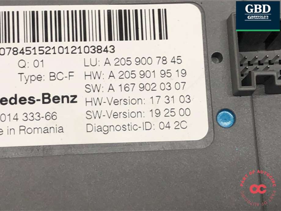 Mercedes GLC, 2015-2022 (X253) (A 205 900 78 45)
