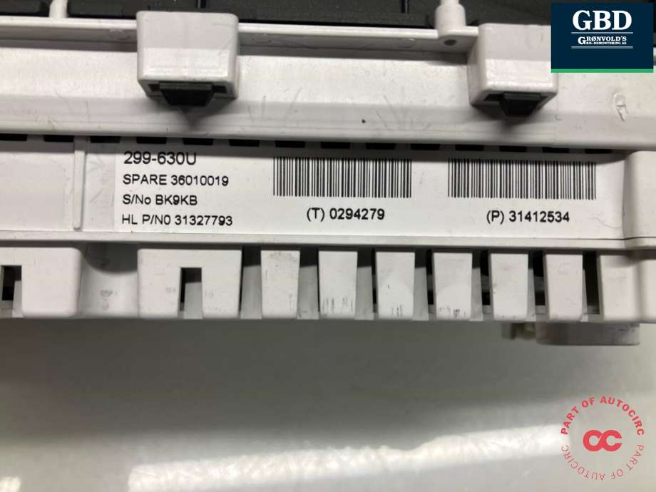 Instrumentpanel til Volvo V70 2014-2016 (Type III, Fase 2) (36001771|31412534|)