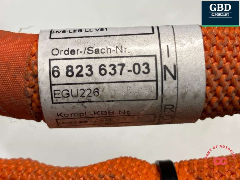 Kabel høy volt (HV) elbil til BMW 5-Serie 2017-->> (G30/G31) (G30/G31) (61 12 6 823 637|6 823 637-03|)
