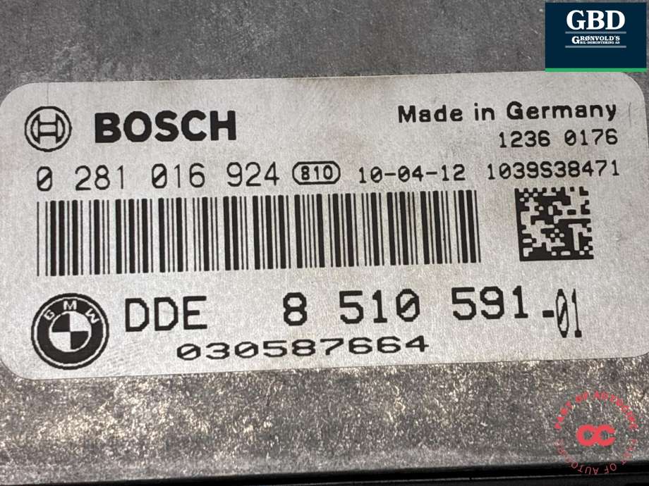 Styreenhet motor til BMW 5-Serie 2003-2010 (E60/E61) (E60/E61) (13 61 8 512 498|0 281 016 924|)