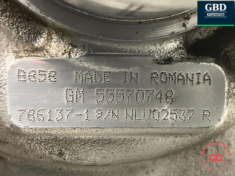 Turbo til Opel Insignia A 2009-2014 (55581063|55570748|95519811)