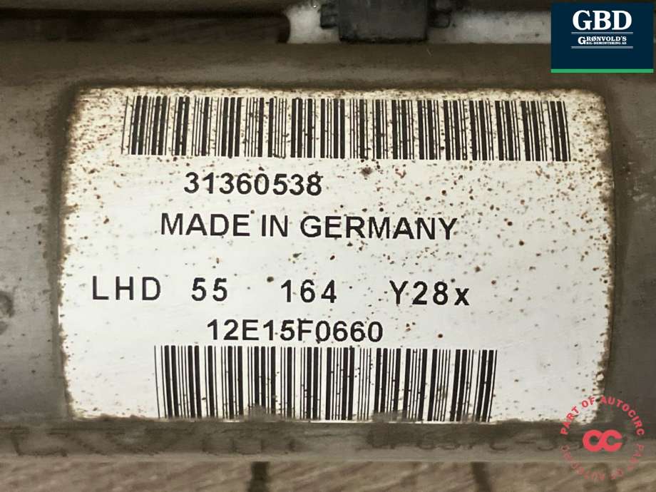 Tannstang til Volvo V70 2007-2013 (Type III, Fase 1)  (36001638|31360538|12E15F0660)