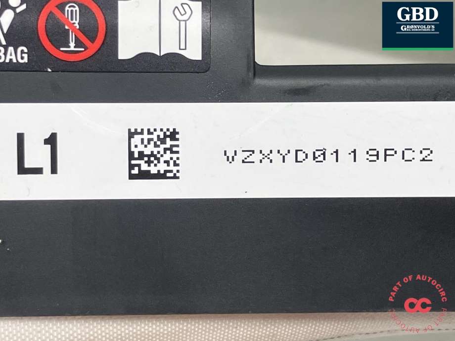 Airbag gardin venstre til Toyota RAV4 2019-->> (Type V) (6218042071|6218042070|644387401A)