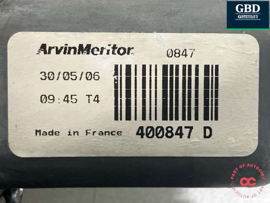Ruteheis, kun motor, venstre foran til Nissan Pathfinder 2005-2010 (Fase 1) (R51) (R51) (80701EB30C|80701EB300|400847 D)