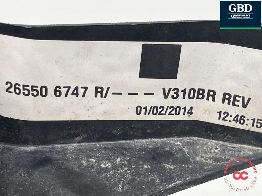 Baklykt høyre til Renault Kangoo 2008-2021 (Type II) (265506747R|V310BR REV|)