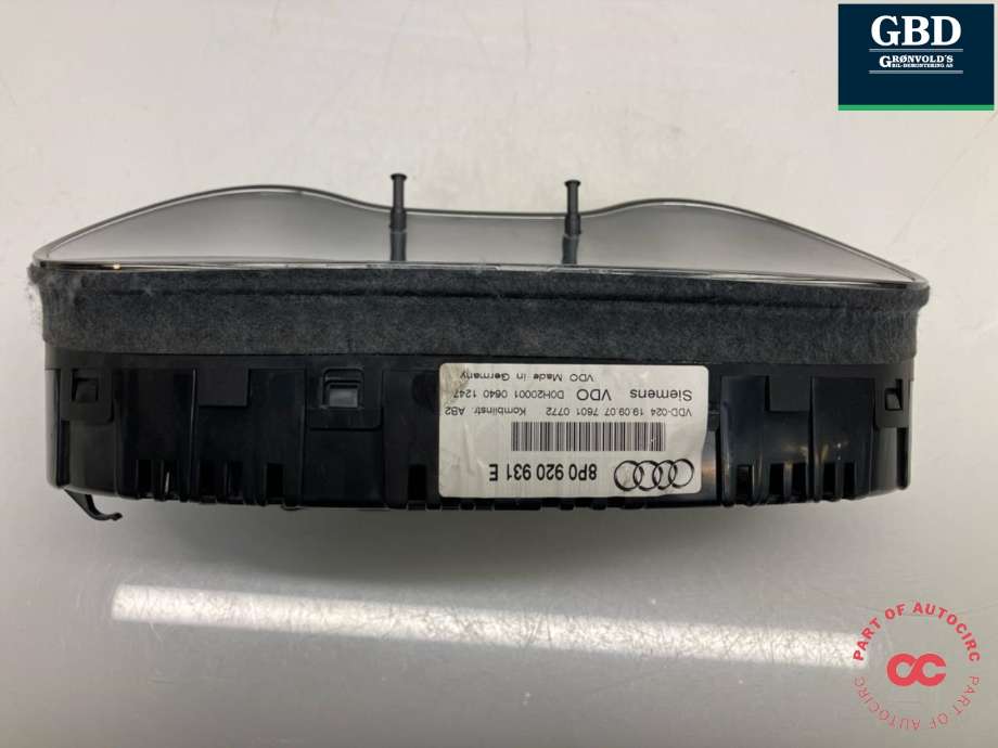 Instrumentpanel til Audi A3 2003-2008 (Type II, Fase 1) (8P0 920 931 E|8P0 920 931 EX|)