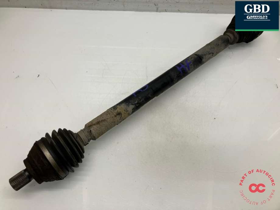 Drivaksel høyre foran, diesel/manuell til Audi A3 2003-2008 (Type II, Fase 1) (5Q0 407 272 FF|1K0 407 272 GM|1K0 407 456 CX)