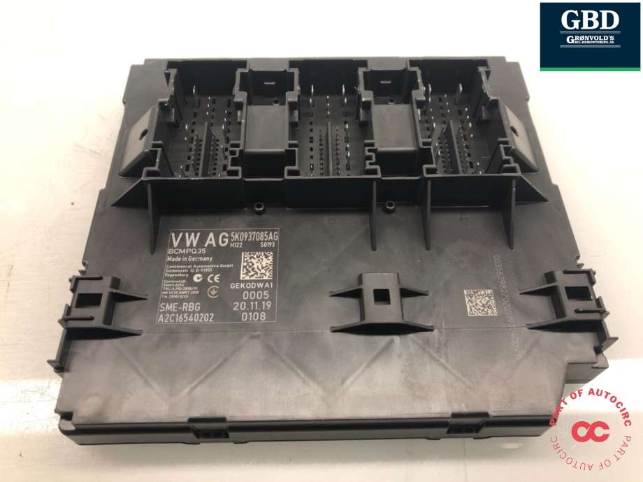 Styreenhet comfort (BCM) til VW Caddy, 2015-2020 (Type III, Fase 3) (5K0 937 087 AR Z12)