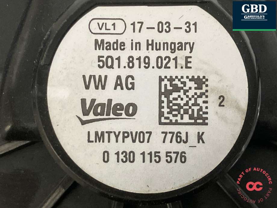 Varmeapparat motor til VW Golf VII 2017-2020 (Fase 2)  (5Q1 819 021 H|5Q1 819 021 E|0 130 115 576)