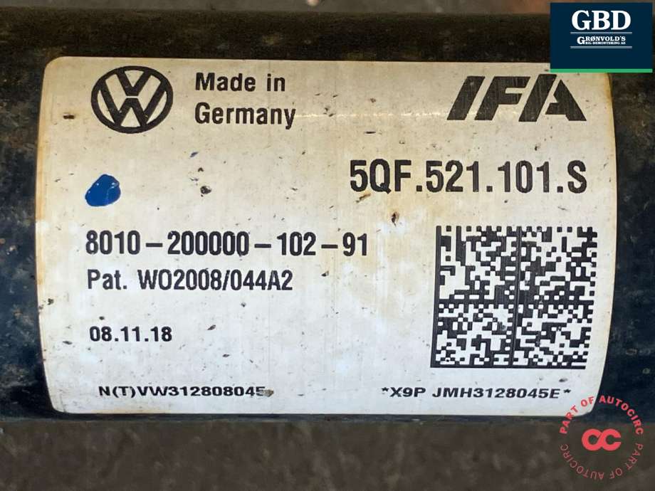 Mellomaksel til Škoda Kodiaq 2017-->> (5QF 521 101 S|)