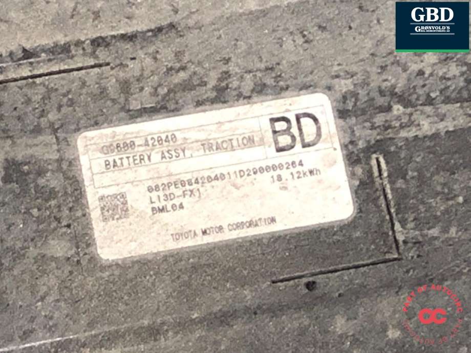 Batteripakke hybrid til Toyota RAV4 2019-->> (Type V)  (G950278010|)