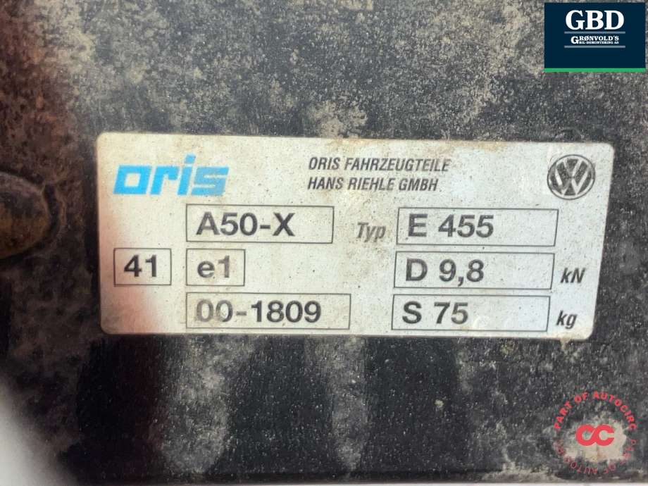 Hengerfeste til VW Golf, Plus/Cross 2009-2013 (Fase 2)  (5K0 803 881 A|)