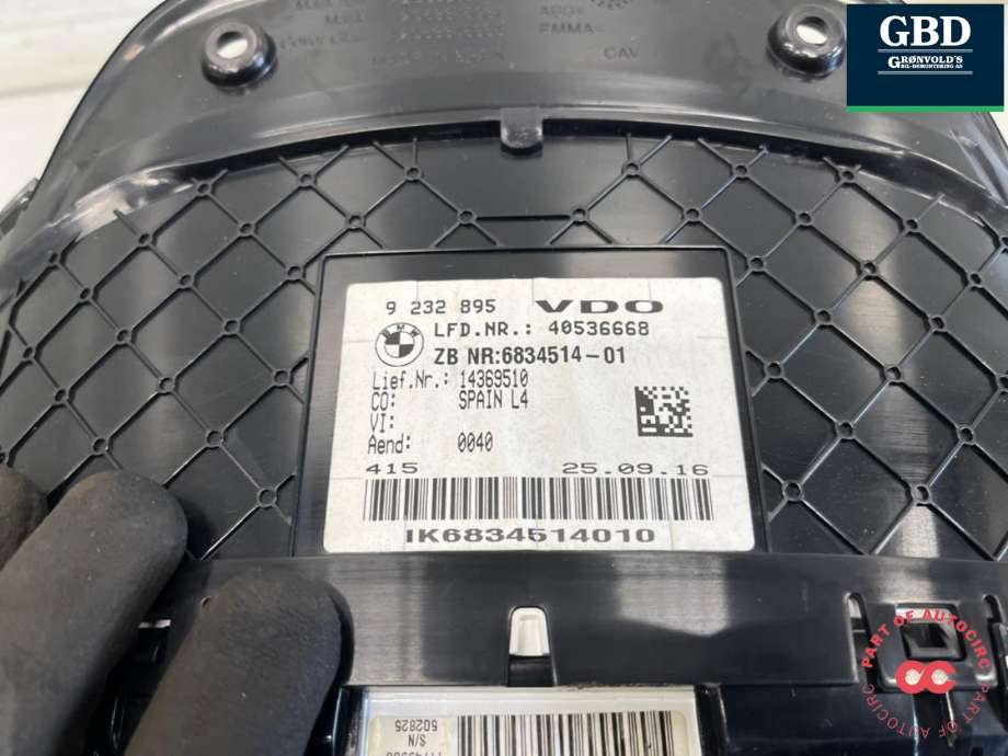 Instrumentpanel til BMW 4-Serie 2013-2020 (F32/F33/F36) (F32/F33/F36) (62 10 5 A03 A40|40536668|6834514-01)