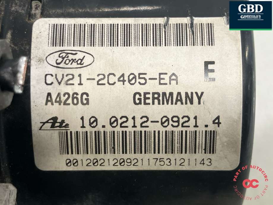 ABS sentral til Ford Fiesta 2013-2017 (Type VI, Fase 2)  (1802558|CV21-2C405-FA|CV21-2C405-EA)