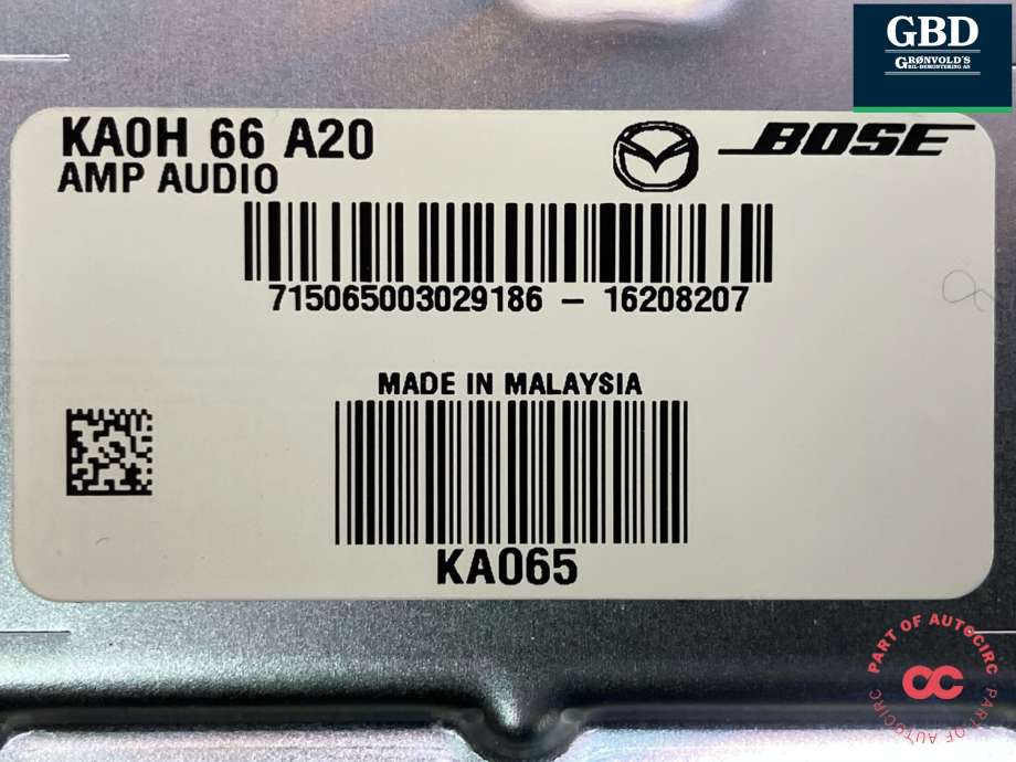 Bilstereo forsterker til Mazda CX-5 2012-2017 (Type I)  (BOSE|KA0H66A20|)
