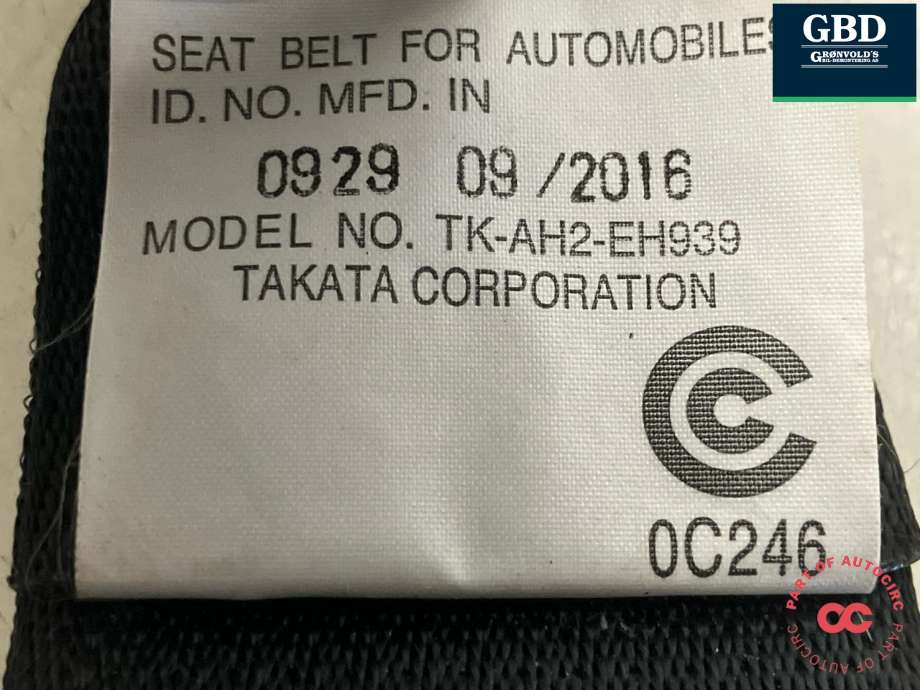 Sikkerhetsbelte foran høyre til Mazda CX-5 2012-2017 (Type I)  (KD4557L30C01|TK-AH2-EH939|)