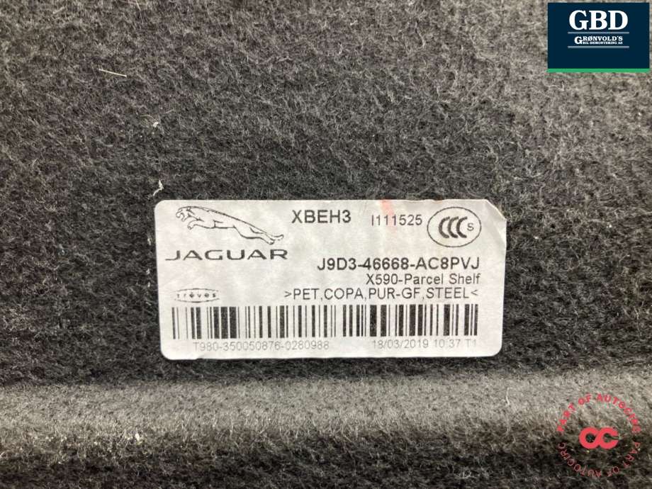Hattehylle til Jaguar I-PACE 2018-->>  (T4K1349PVJ|J9D346668AC8PVJ|)