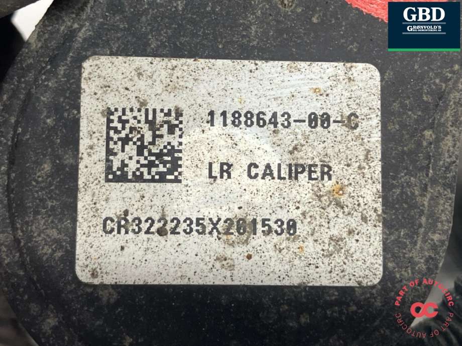 Bremsecaliper venstre bak, elektrisk til Tesla Model Y 2021-2024 (Type I)  (1188643-00-C|)