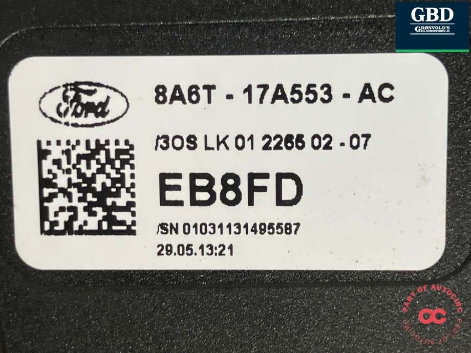 Bryter visker til Ford Fiesta 2013-2017 (Type VI, Fase 2)  (1537625|8A6T-17A553-AC|)