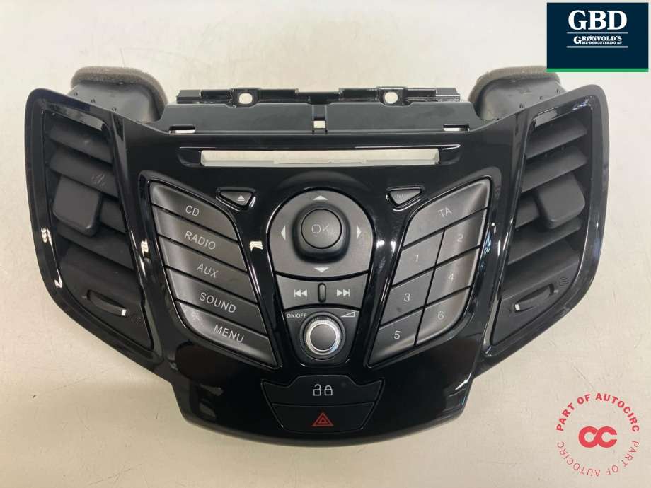 Bilstereo betjeningspanel til Ford Fiesta 2013-2017 (Type VI, Fase 2)  (1895805|C1BT-18K811-NA|AV1T18K811CC)