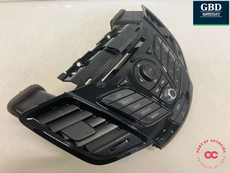 Bilstereo betjeningspanel til Ford Fiesta 2013-2017 (Type VI, Fase 2)  (1895805|C1BT-18K811-NA|AV1T18K811CC)