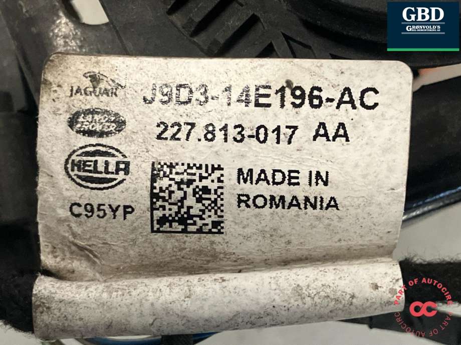 Batterilader inntak/luke til Jaguar I-PACE 2018-->>  (T4K10142|J9D310C756HC|J9D3-14E196-AC)
