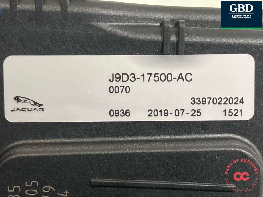 Viskermotor frontrute komplett m/overføring til Jaguar I-PACE 2018-->>  (BOSCH|T4K18355|J9D317500AD|T4K2142  | J9D317500AC)