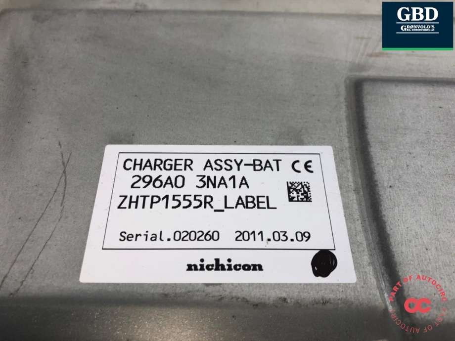 Batterilader (OBC - On Board Charger) til Nissan Leaf 2011-2017 (Type I) (296A03NA1A|)