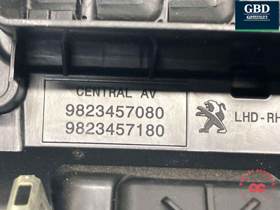 Varmeapparat betjening til Peugeot e-208 2019-->> (98 292 921 XU|9823457080|)