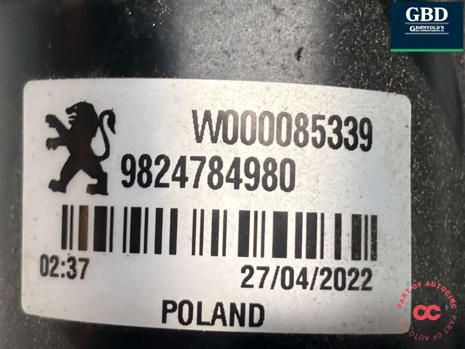 Viskermotor frontrute komplett m/overføring til Peugeot e-208 2019-->> (98 247 849 80|)