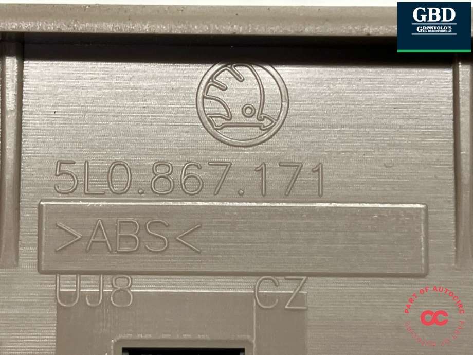 Bryter ruteheis førerdørspanel til Škoda Yeti 2014-2017 (Fase 2)  (1Z0 959 858 B|1Z0 959 858 B  REH|)
