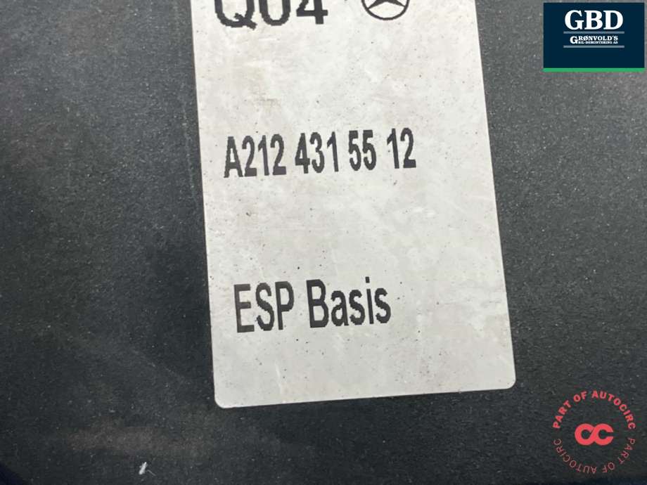 ABS sentral til Mercedes E-Klasse 2009-2013 (Fase 1) (W212) (W212) (A 218 431 33 12|A 218 431 29 12|A212 431 55 12)