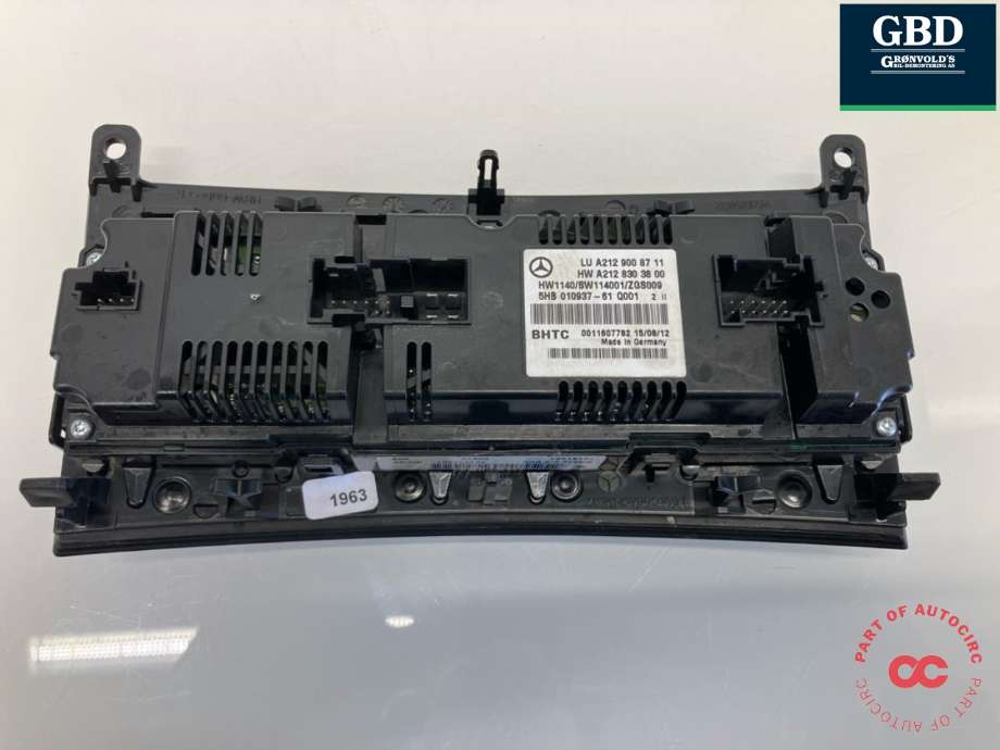 Varmeapparat betjening til Mercedes E-Klasse 2009-2013 (Fase 1) (W212) (W212) (A 212 900 65 27|A 212 900 87 11|)