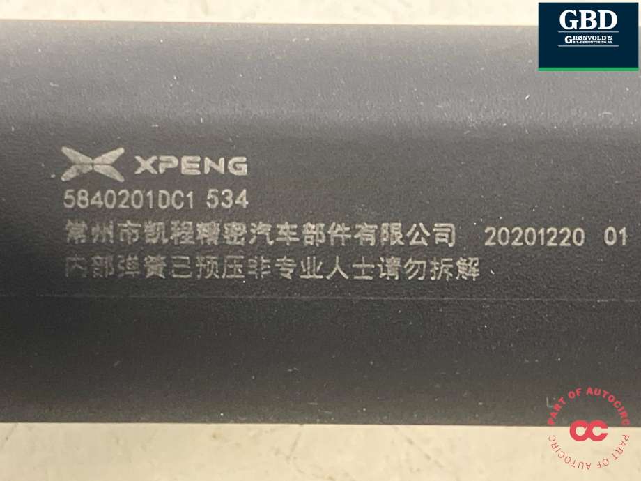 Baklukedemper høyre til XPeng G3 2021-->> (5840201DC1-00-01|Q675900025|)
