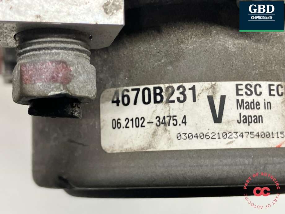ABS sentral til Mitsubishi Outlander 2015-->> (Type III, Fase 2)  (4670B232|4670B231|)
