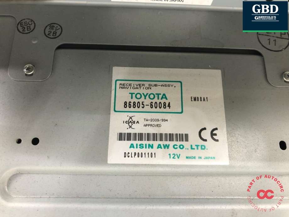 Bilstereo navigasjon skjerm til Toyota Land Cruiser 150 2010-2013 (Fase 1)  (8643160084|)