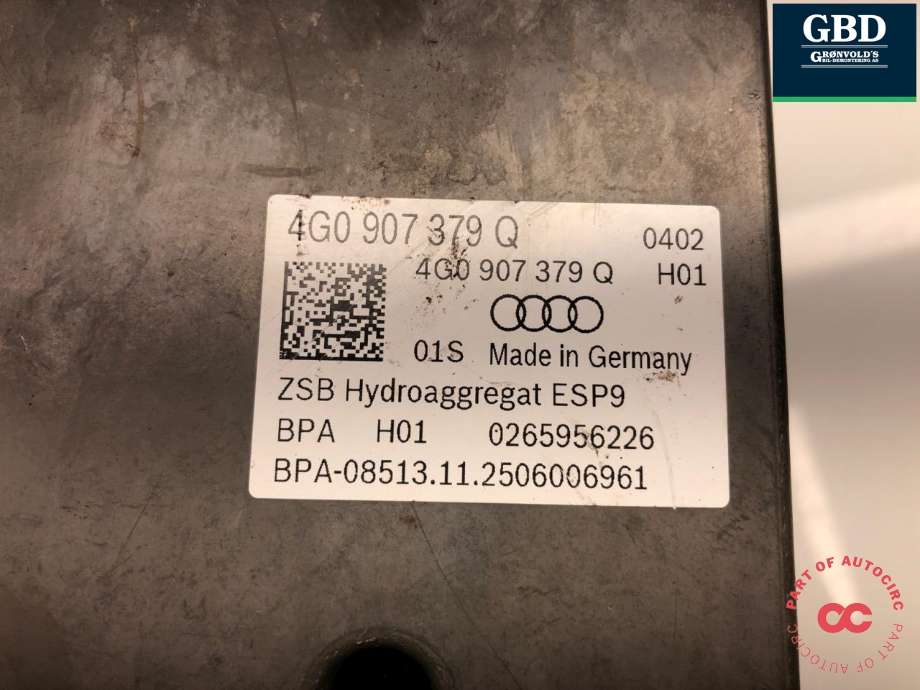 ABS sentral til Audi A7 2014-2018 (Type I, Fase 2) (4G0 614 517 AG BEF|)