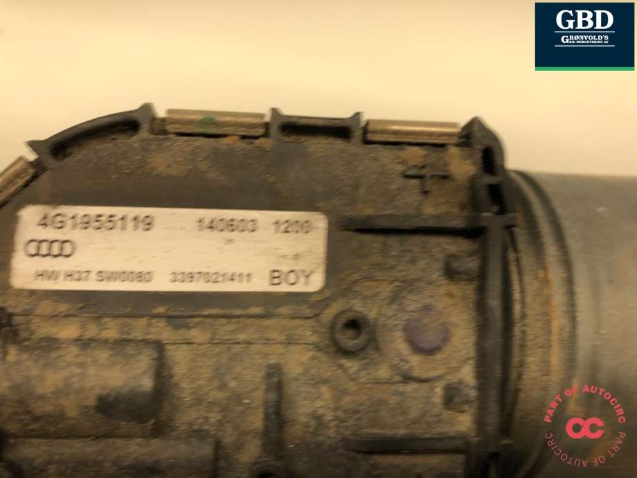 Viskermotor frontrute komplett m/overføring til Audi A7 2014-2018 (Type I, Fase 2) (4G1 955 023 C|4G1 955 023 A|)