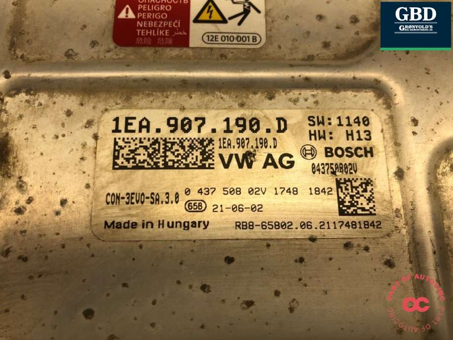 Inverter elbil til VW ID.4 2020-->> (1EA 907 190 D|)