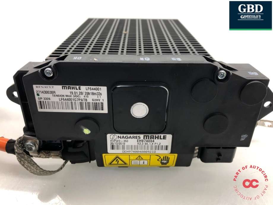 Varmeapparat PTC-heater til Renault Zoe 2019-->> (Fase 2)  (271437720R|)
