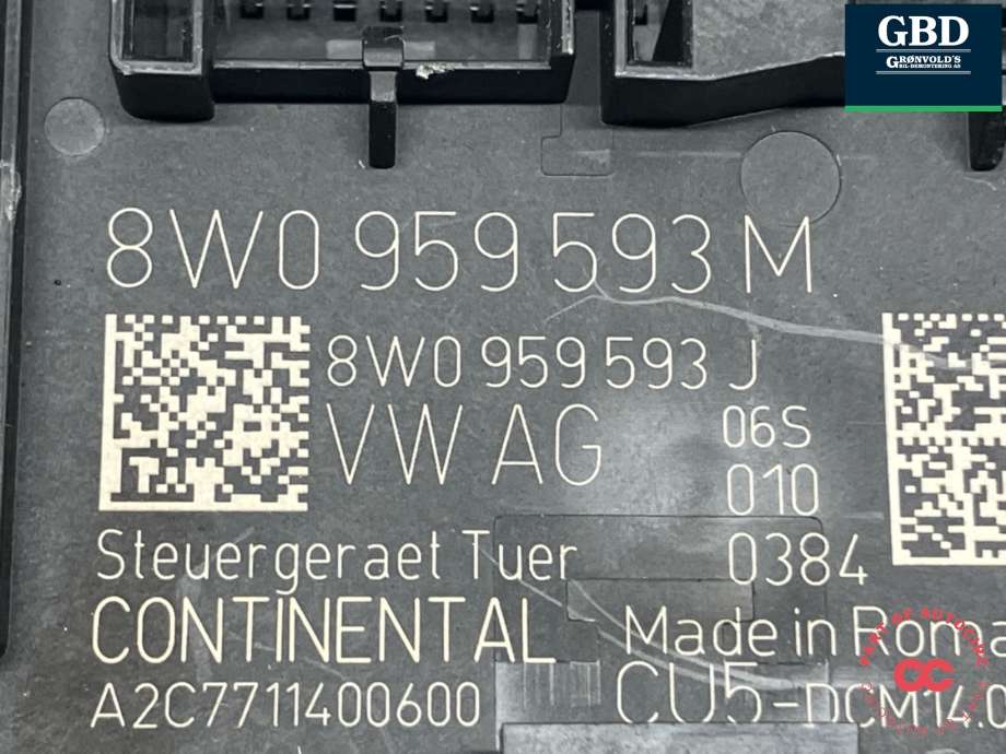Styreenhet dør venstre foran til Audi A4 2020-->> (Type V, Fase 2) (B9) (B9) (8W0 959 593 N|8W0 959 593 M|)