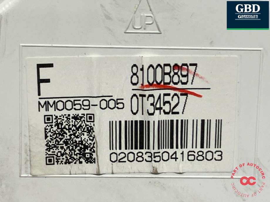 Instrumentpanel til Mitsubishi Outlander 2012-2015 (Type III, Fase 1)  (8100B897|)